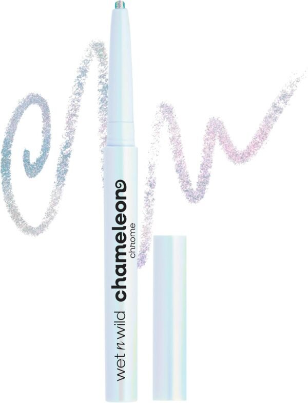 Wet n Wild Chameleon Chrome Retractable Waterproof Eyeliner, Pigments Irisés Réfléchissant la Lumière pour un Changement de Couleur Dynamique, Anti-bavure et Tenue 18 Heures, Electric Prism