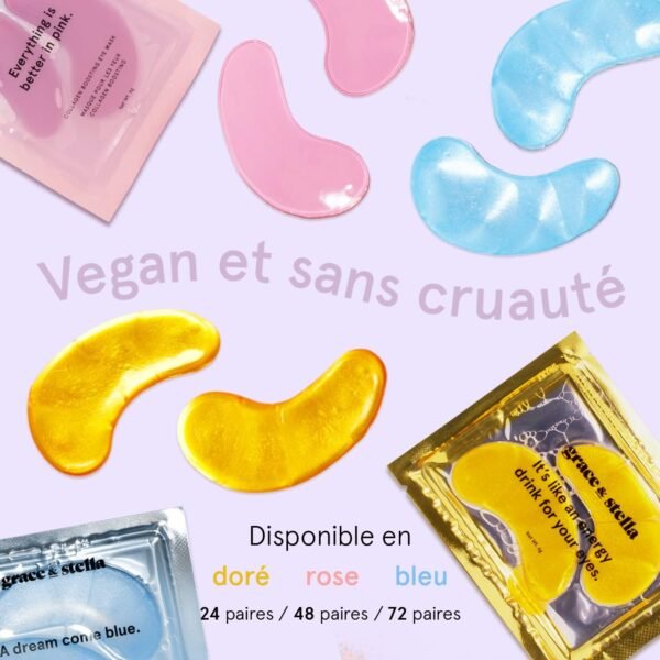 Grace & Stella [24 Paires, Or] Patch en Gel qui Réduit les Cernes Sous les Yeux, Anti Rides, Anti Poche - Vegan & Cruelty-Free, Soins des Yeux – Image 5