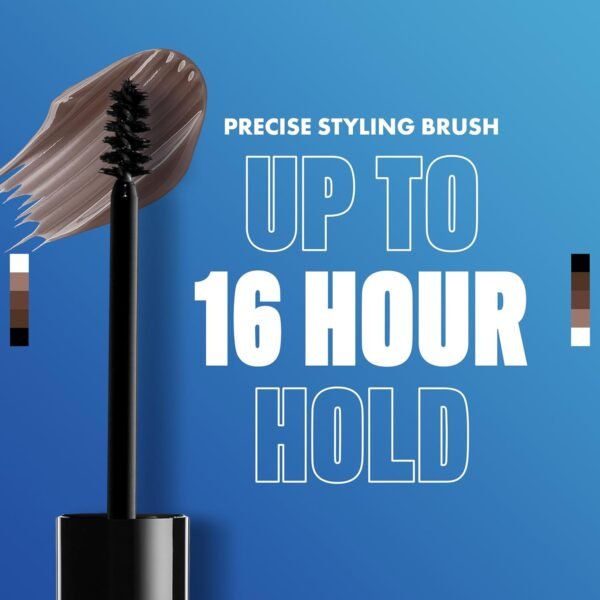 NYX Professional Makeup Colle Fixatrice à Sourcils Teintée, Tenue 16H, Formule Vegan, Fini Naturel, Applicateur Goupillon, The Brow Glue, Teinte : Transparent (01) – Image 2