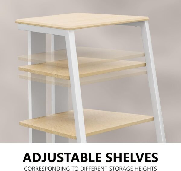 FITUEYES Meuble HiFi à 4 Etagères en Bois et Acier Support pour Platine Vinyle Meuble Audio/Vidéo Capacité de Charge Max. 50KG Structure Solide – Image 5