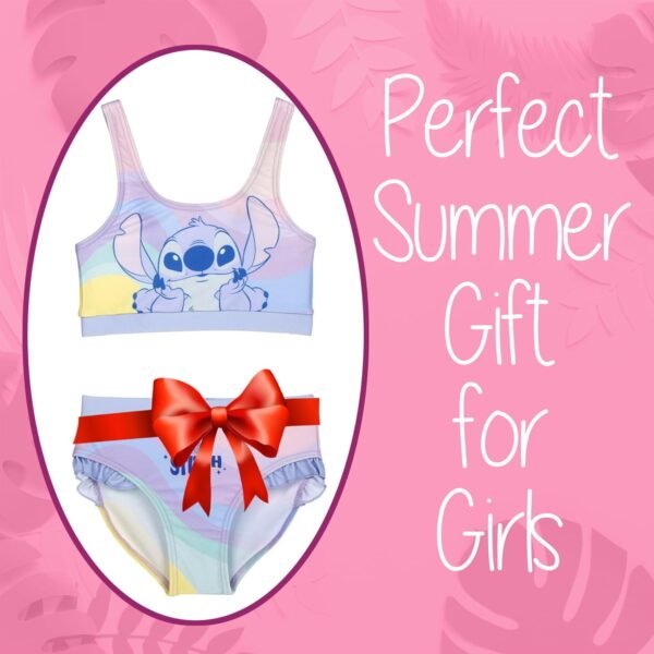 Maillot de Bain Stitch Fille 2 pièces – Ensemble brassière + Culotte – Confort et Fun pour la Plage, la Piscine ou Un Anniversaire Stitch – Image 4