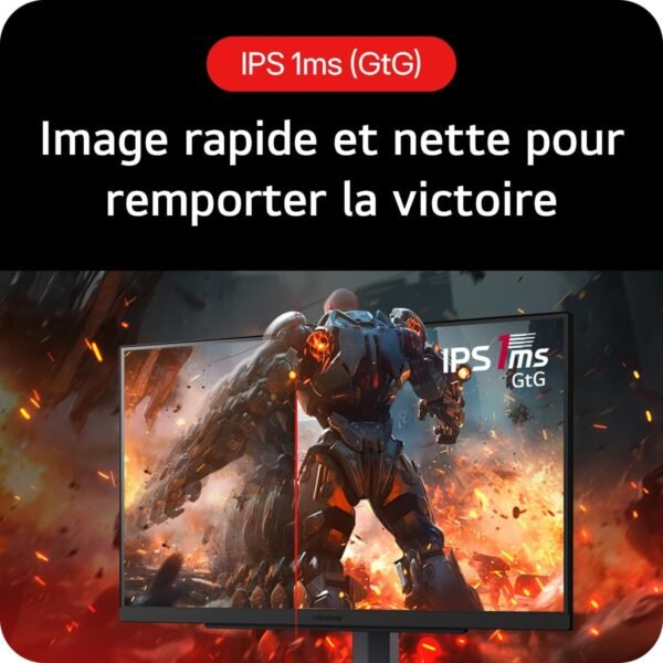 LG Ultragear™ 27GS75Q-B.AEU Ecran PC Gaming 27" - Dalle IPS résolution QHD (2560x1440), 1ms 180Hz (200Hz O/C), sRGB99% (CIE1931), AMD FreeSync, Compatible NVIDIA G-Sync – Image 3