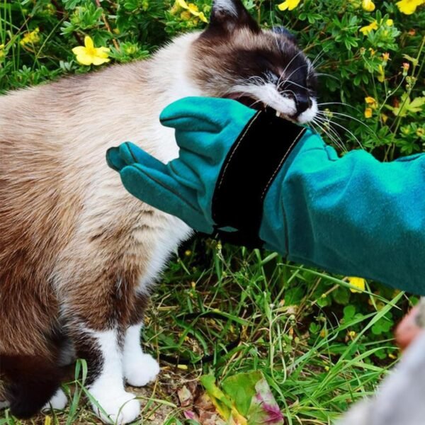 KGDUYC Gants et Rouleaux de toilettage Chien,Les Gants en Cuir de Vache Anti-déchirure et Anti-Morsure Peuvent entraîner Les Animaux à se Nourrir et des Gants de Protection Anti-Morsure (45 cm) – Image 5