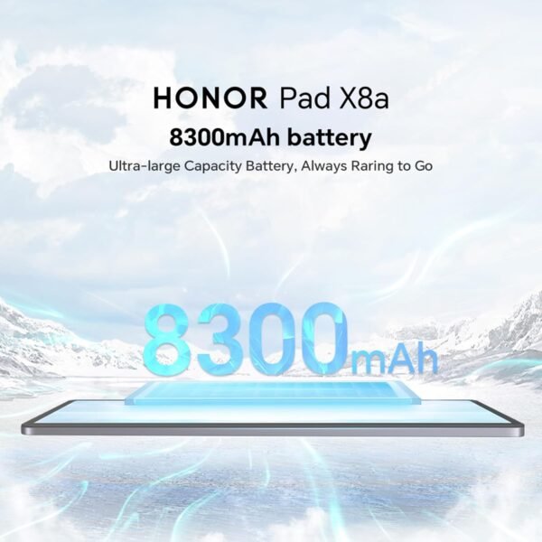 HONOR Pad X8a - Tablette Wi-FI 11 Pouces, 4Go+128Go, Écran 90Hz FullView, Batterie 8300mAh, 4 Haut-parleurs, Métal Body, Android 14, Space Grey – Image 4