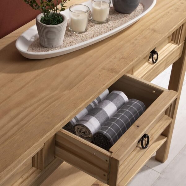 IDIMEX Console Meuble Salsa Table d'appoint en Bois, Meuble de Rangement Entrée ou Salon, avec 3 tiroirs, en pin Massif – Image 4