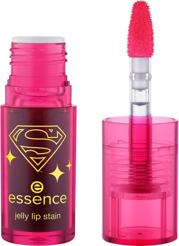 Essence Cosmetics Superman Jelly Lip Stain Encre à Lèvres Gel, Longue Durée, Séchage Rapide, Résultat Instantané, Gel, 4 g