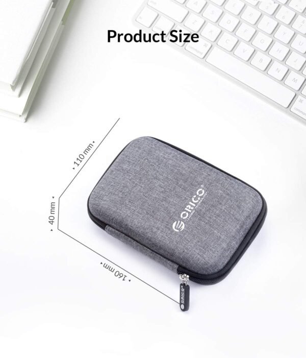 ORICO Étui de Protection Disque Dur Externe Étanche 2.5'' pour Organiser Les HDD SSD 2.5 Pouces et Les Accessoires Informatiques,Gris(PHD-25) – Image 7