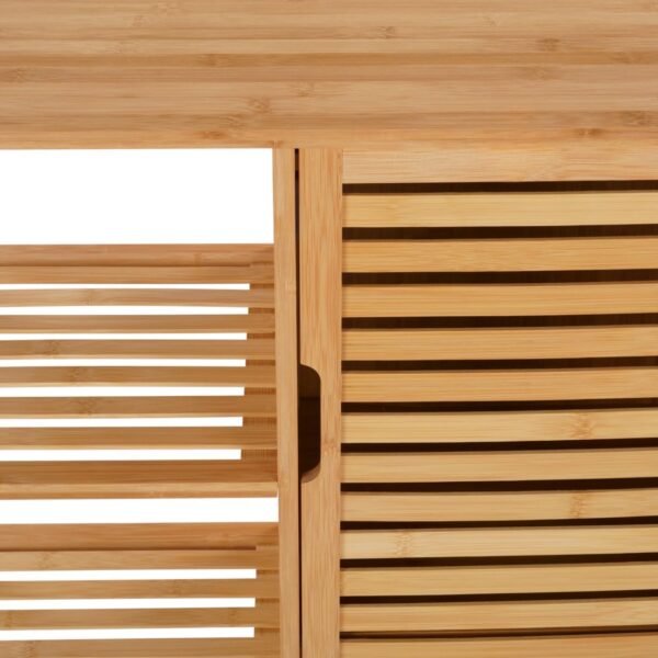 IDMarket - Meuble de rangement bambou BEA salle de bain 3 étagères avec placard – Image 6