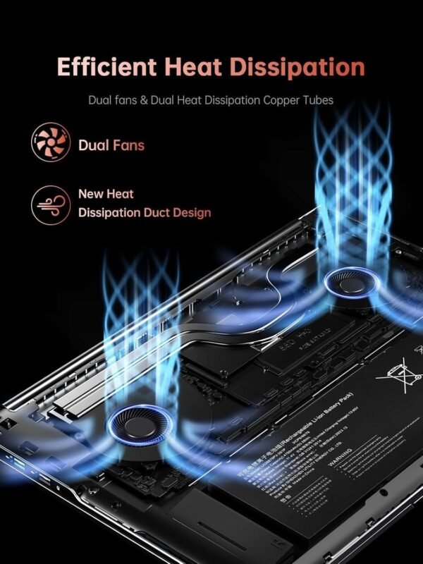 ACEMAGIC 2025 Pc Portable Gaming Ryzen 7 7735HS (Jusqu'à 4,75 Hz) DDR5 16Go Ram 512Go SSD 4800MHz Étendre à 4 to Ordinateur Portable Comparable Core i7-13700H Clavier rétroéclairé,WiFi 6,16 Pouces – Image 8