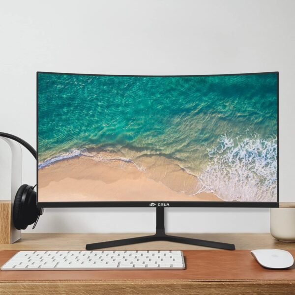 CRUA 24" 100 Hz Moniteur de Jeu incurvé de, Full HD 1080p 2800R sans Cadre, GTG 1 ms avec FreeSync, Faible Flou de Mouvement, Soin des Yeux, VESA, HDM“ – Image 7