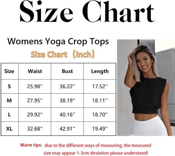 Hanaoops Débardeur Femme Haut à col Rond Y2K Tops Débardeurs Court Décontracté T-Shirts sans Manche Chemises Gilet Sexy Eté Crop Tops pour Course Yoga Sport – Image 2