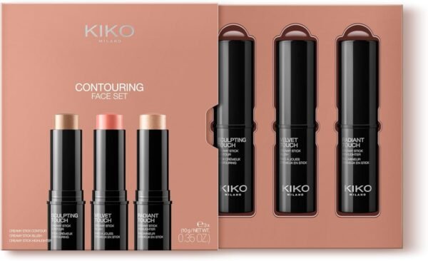 KIKO Milano Contouring Face Set 01, Kit De Maquillage Visage Avec 3 Sticks : Blush, Enlumineur Et Contour Du Visage – Image 4