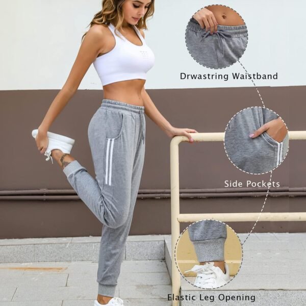 Sykooria Pantalons de Sport Femme Jogging Femme Coton Pantalons de Survêtement Pantalon Jogging Femme Pants avec Poches per Fitness Sport S-XXL – Image 5