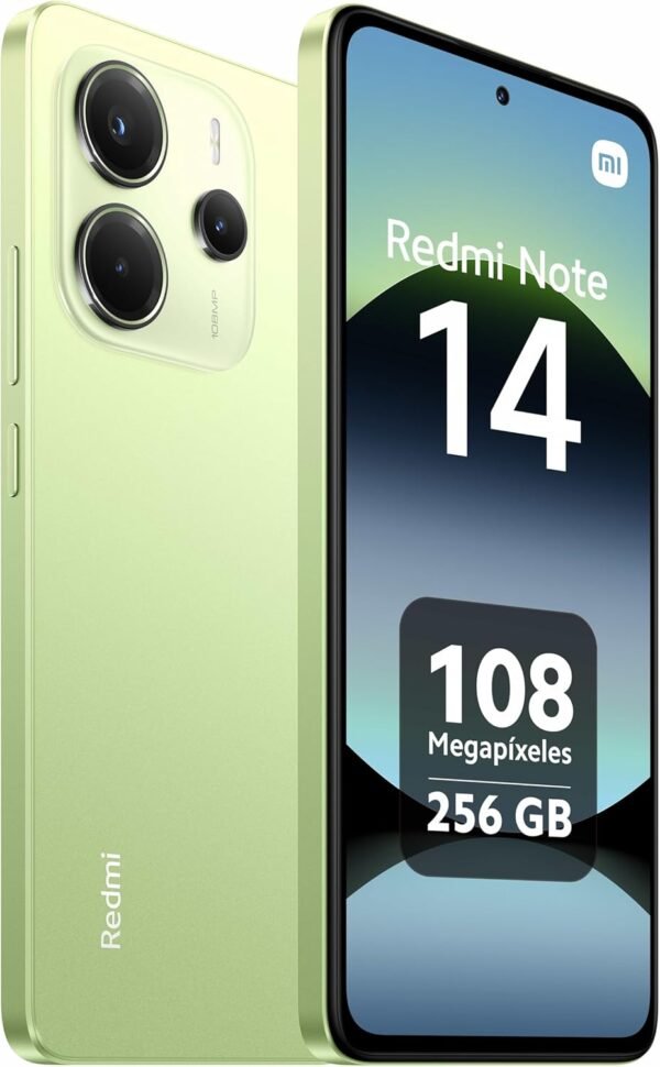 Xiaomi Redmi Note 14 Smartphone, 8+256Go, Vert, Système de caméra AI 108MP, Batterie de 5500mAh, Affichage de Soins oculaires 120 Hz, fonctionnalités AI (Pas de Chargeur Inclus) – Image 2