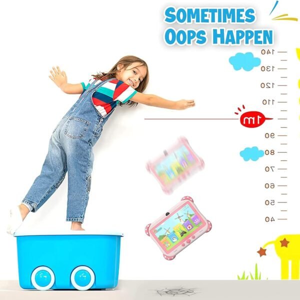 Ascrecem Tablette pour Enfant,7 Pouces Android Tablette Enfants avec WiFi,HD,Bluetooth,ContrôLe Parental, Logiciel Enfant Pré-Installé Quad Core 32Go ROM Tablette Tactile Educative Youtube Google Play – Image 5