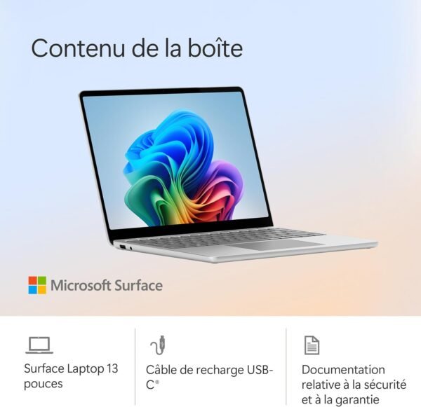 Microsoft Surface Laptop | Copilot+ PC | Ecran Tactile LCD 13”| Snapdragon® X Plus | 16Go RAM | Stockage 512Go | Dernier Modèle | Platine – Image 6