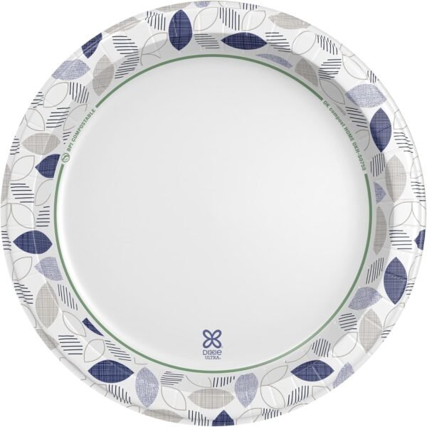 Dixie Ultra Lot de 172 assiettes en carton jetables imprimées de 26 cm (4 paquets de 43 assiettes), l'emballage et le design peuvent varier – Image 2