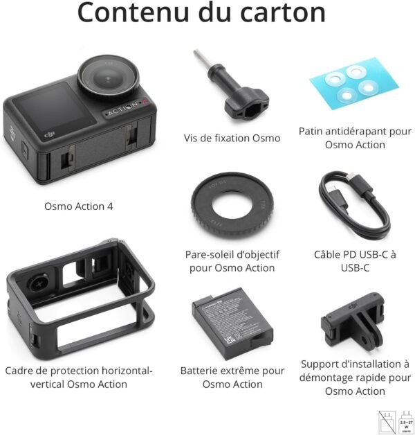 DJI Bundle Osmo Action 4 Essentiel - Caméra d’Action étanche 4K/120 IPS avec capteur 1/1,3 Pouce, des Images saisissantes en Basse lumière, des Couleurs D-Log M 10 Bits, Batterie 1 770 mAh prolongée – Image 7