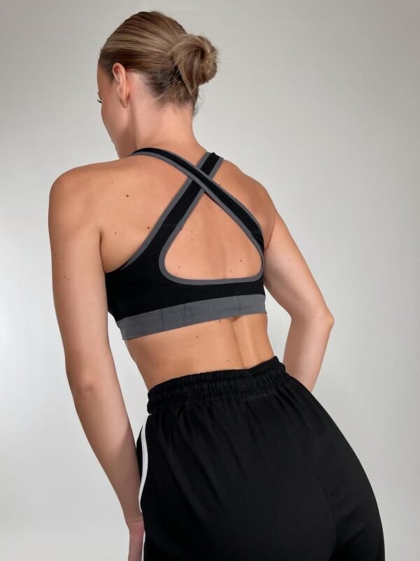 Litherday Brassiere Sport Femme sans Armature Soutien-Gorge de Sport Femme Croisées Derrière sous-Vêtement de Sport Push Up avec Coussinets pour Course Yoga Sport – Image 4