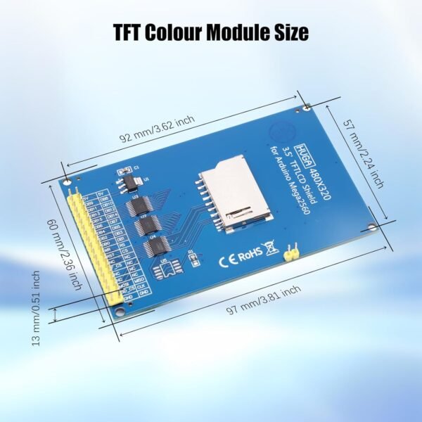 3.5" IPS TFT LCD Display AYWHP 320X480 TFT Display avec Prise pour Carte SD Fonction Affichage Riche Compatible avec Arduino – Image 3