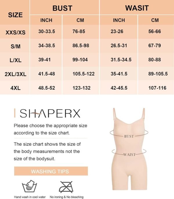 SHAPERX Body Gainant Minceur Ventre Plat Femme Bodysculpt Amincissant Shapewear Bodysuit – Image 4