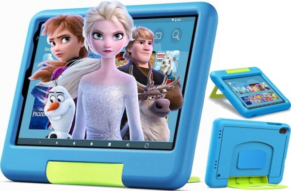Tablette Enfants 8 Pouces 6Go RAM + 128Go ROM (TF 1To) Android 13 GMS Certified, Logiciel Enfant Pré-Installé, Éducative, Contrôle Parental,WiFi,4000mAh, Tablette Tactile avec Kid-Proof Étui -Bleu