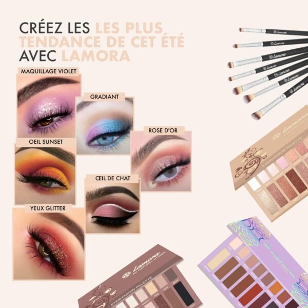 Set de Pinceaux de Maquillage pour les Yeux - Fard à paupières, Eyeliner Mélanger, Nuancer - Meilleur Choix 7 Pièce Essentials Kit - Crayon, Ombré, Fuselé, Définisseur - Poils Soyeux Synthétiques – Image 6