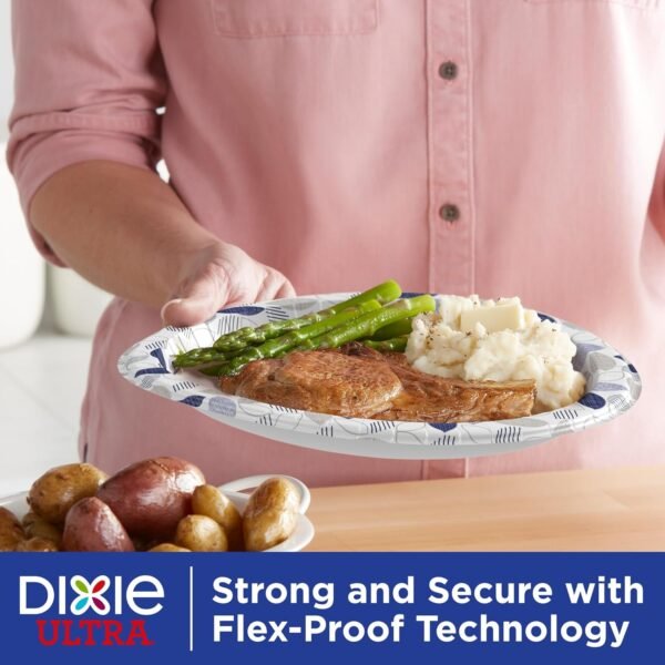 Dixie Ultra Lot de 172 assiettes en carton jetables imprimées de 26 cm (4 paquets de 43 assiettes), l'emballage et le design peuvent varier – Image 6
