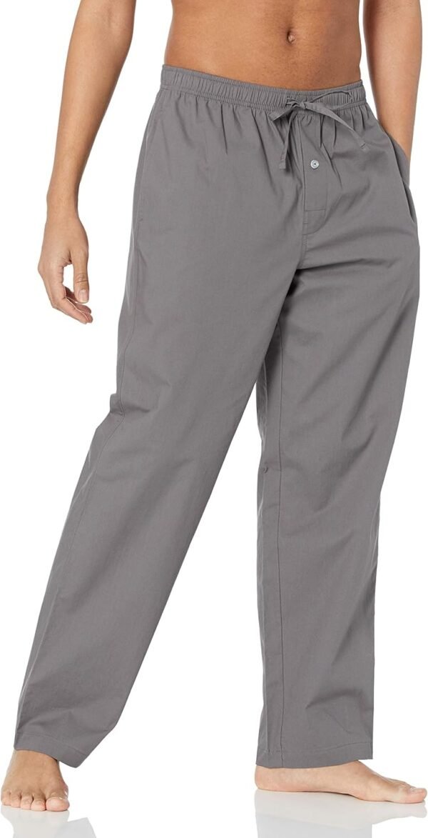 Amazon Essentials Pantalon de Pyjama Tissé, avec Poches, Coupe Droite Homme