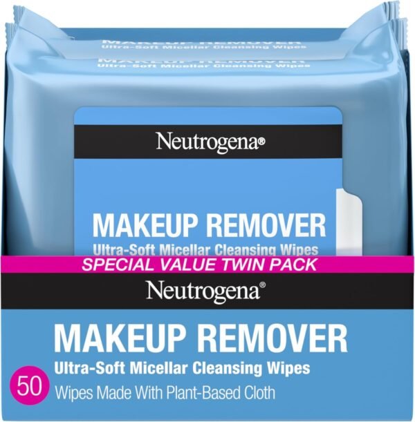 Neutrogena Makeup Remover Cleansing Towelettes, 25 Count (Pack of 2) by Neutrogena