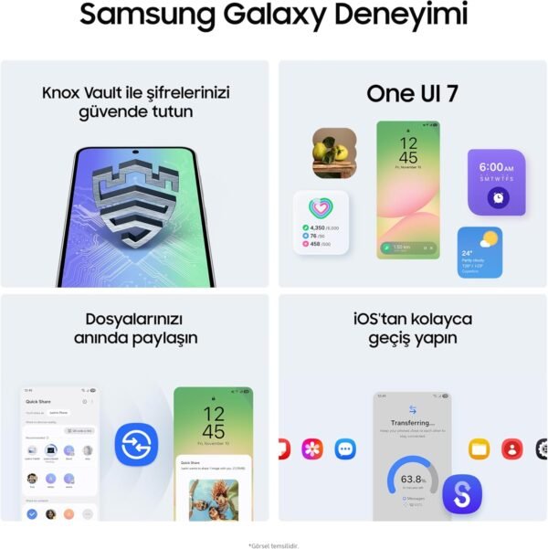 Samsung Galaxy A56 5G, smartphone Android, 256 Go de stockage, 8 Go de RAM, anthracite, mise à niveau du système d'exploitation 6x, grand écran, longue durée de vie de la batterie (garantie Samsung – Image 6