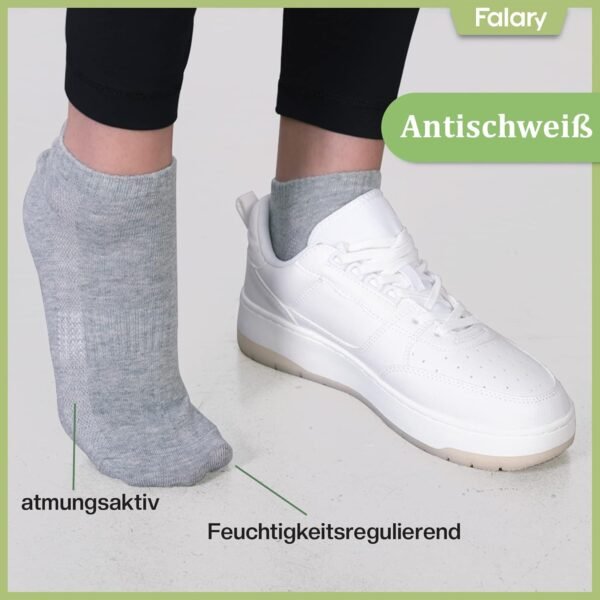 FALARY Chaussette Hommes Femme de Sport 10 Paires Chaussettes Basses Coton Soquette – Image 3
