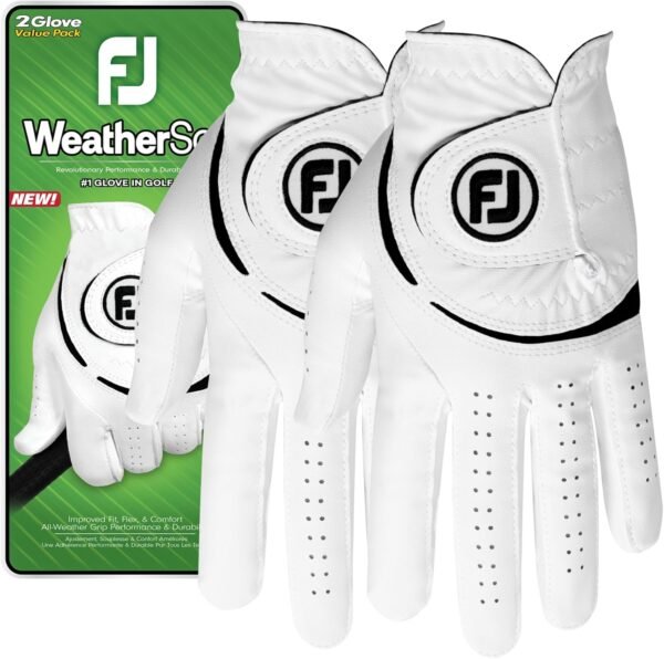 FootJoy WeatherSof Lot de 2 Gants de Golf pour Homme