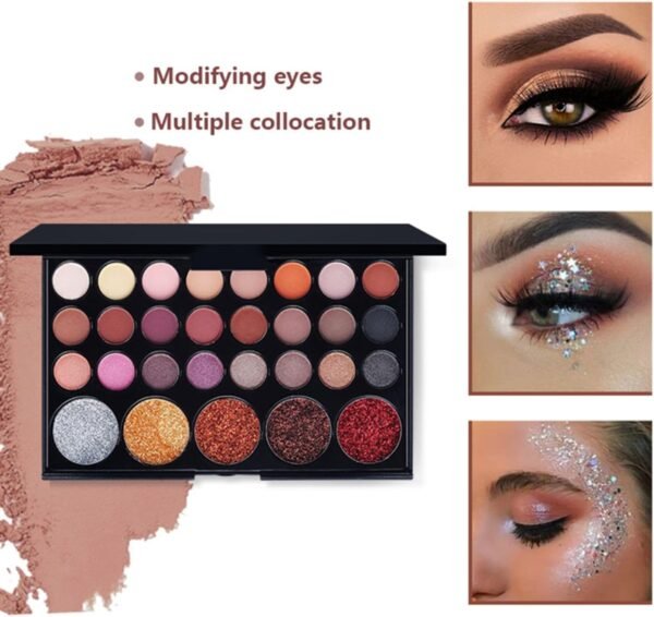 FantasyDay 28 Pcs Kit de Maquillage complet Coffret de Makeup Palette Cosmétique Set avec Ombres Paupières, Rouge à Lèvres, Pinceaux, Bâton de contour, Mascara, Trousse de Toilette – Image 4