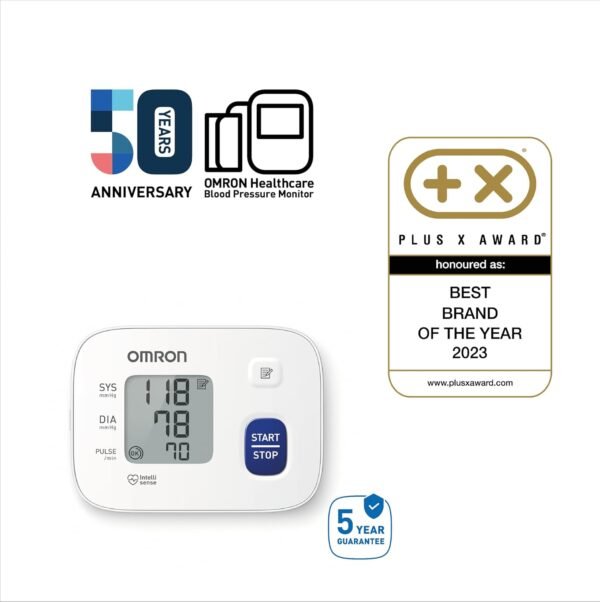 OMRON RS1 Tensiomètre automatique au poignet pour un usage domestique ou en déplacement – Validé cliniquement, tensiomètre avec brassard préformé 13,5 – 21,5 cm, guide d'enveloppement du brassard – Image 6