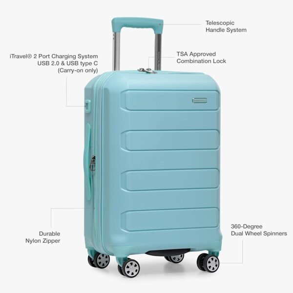 Traveler's Choice Pagosa Valise Rigide et Indestructible, Valise Extensible à roulettes pivotantes – Image 7