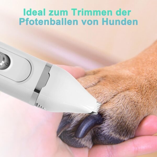 Tondeuse professionnelle silencieuse pour chiens et chats : tondeuse électrique 4 en 1 pour chien avec écran LED pour le corps, les pattes, les yeux, les oreilles et le visage. – Image 5