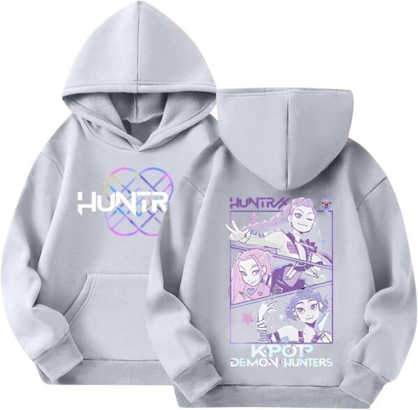 Générique K-Pop De-Mon Hunters Hoodie Für Neutral Pull à Manches Longues, Style Streetwear Crop Top Sweatshirt Mode Fille Et Ado 2-13 Ans Décontractés Hoodie Cosplay Pullover Für Halloween Party