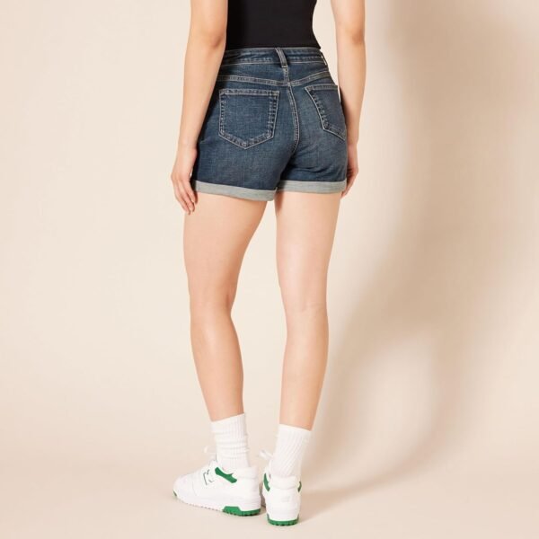 Amazon Essentials Short en Jean Coupe Slim Taille Mi-Haute avec Entrejambe de 10 cm Femme – Image 2