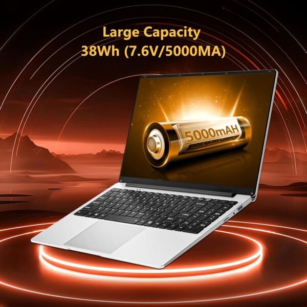 Ordinateur Portable 15,6 pouces Celeron N4000, PC Portable 8 Go RAM LPDDR4 SSD 256 Go Full HD 1920 x 1080, Laptop avec USB 3.0, Wi-Fi, mini HDMI, Bluetooth 4.2, prise en charge de l'extension SSD 1 To – Image 4