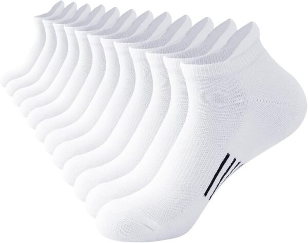 Niofind Chaussettes Femmes 35-38/39-42 Chaussettes Basses Femme De Sport En Coton Respirantes Courtes Chaussettes Anti-ampoules Femmes Chaussettes De Course Rembourrées 6 Paires