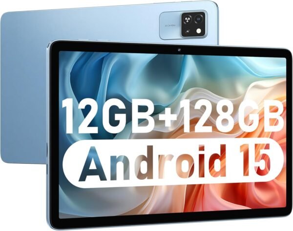 Blackview Tab60 WiFi Tablette Android 15, 12Go+128Go(2To TF) Octa Core Tablette Taclite WiFi 6, 10 Pouces Batterie 5100mAh 8MP+5MP Widevine L1 avec GMS, BT5.2