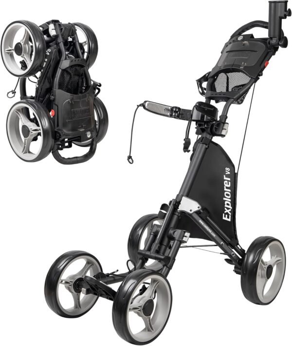 CaddyTek - Chariot de Golf Ultra léger à 4 Roues Explorer V8