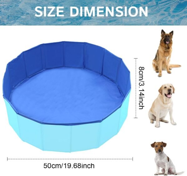 Piscine pliable pour chien - Piscine pliable pour petits chiens et chats - Piscine pour chiens et chats - Piscine en PVC - Pataugeoire pour animaux de compagnie – Image 2