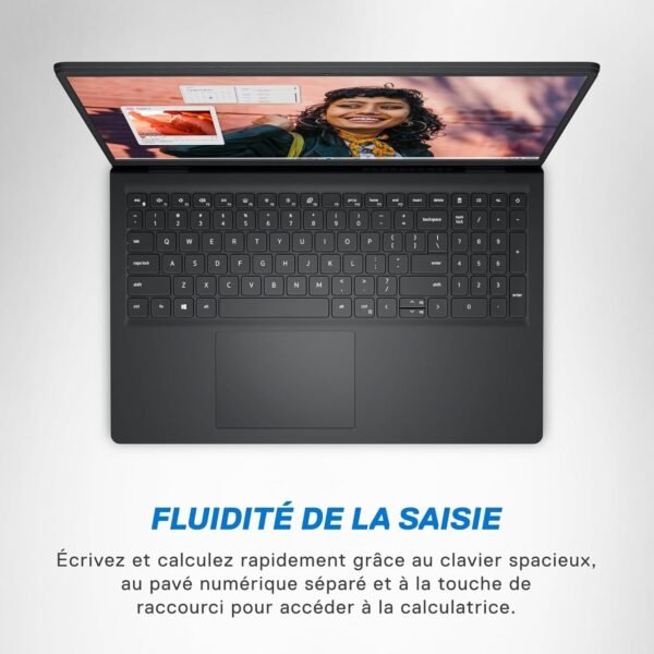 Dell Inspiron 15 (3530) - Ordinateur Portable 15,6'' Écran FHD 120 Hz, Intel Core i5-1334U, 16 Go RAM, 512 Go SSD, Intel Iris XE, Windows 11 Home, Clavier AZERTY - Noir Carbone – Image 3