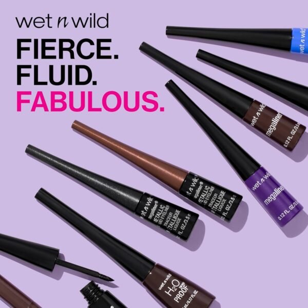 wet n wild - MEGALINER LIQUID EYELINER - Pointe fine facilitant l'application - Teinte Black - 100% Cruelty Free – Produit Vegan – Image 2