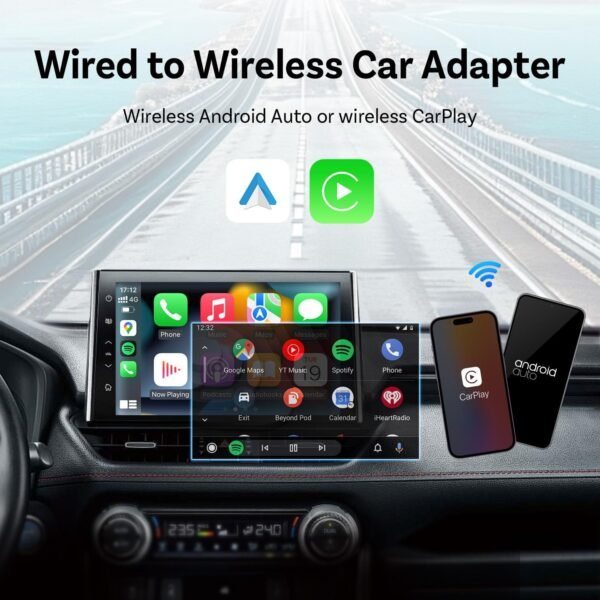 bairuibin Adaptateur CarPlay sans Fil pour Volvo XC60 2018-2023,Android Auto sans Fil,Carplay sans Fil,clé USB CarPlay,Adaptateur sans Fil CarPlay,Performance Stable – Image 4