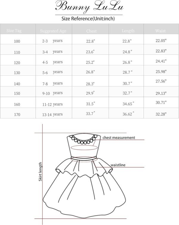 BUNNY LULU Robe pour Filles à épaule inclinée pour Demoiselle d'honneur, Princesse de Mariage, nœud d'anniversaire pour Enfants, soirée de Bal de fête de Boule – Image 8