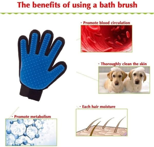 Lalang Right Hand Gant Magic Brosse de Nettoyage pour Animaux de Compagnie, Bleu – Image 4