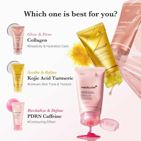 Medicube Collagen Night Wrapping Cream pour l'élasticité et l'hydratation - Masque de sommeil du visage avec film d'emballage de collagène pour le renouveau et le rajeunissement de la peau - Soins de – Image 6